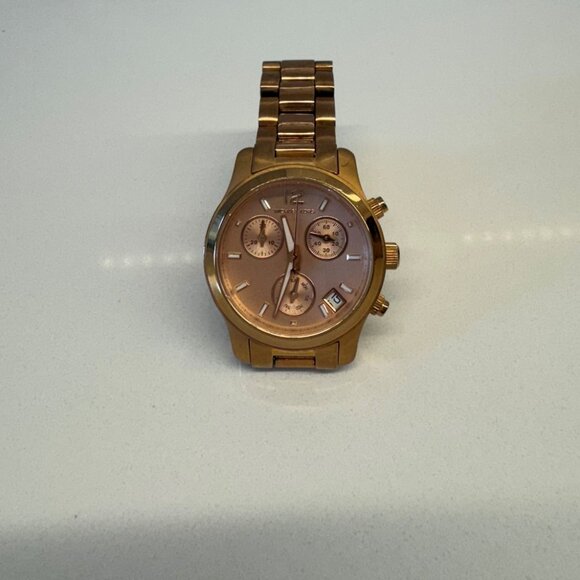 Oversized Rose Gold-Tone Watch - Michael Kors - Picture 3 of 12